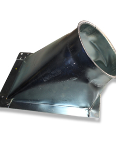 Branch piece 45deg dia 150